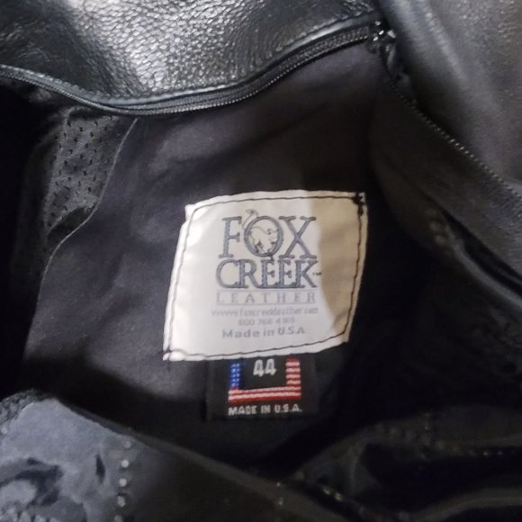 Men's Fox Creek Leather Motorcycle Jacket - Picture 4 of 16